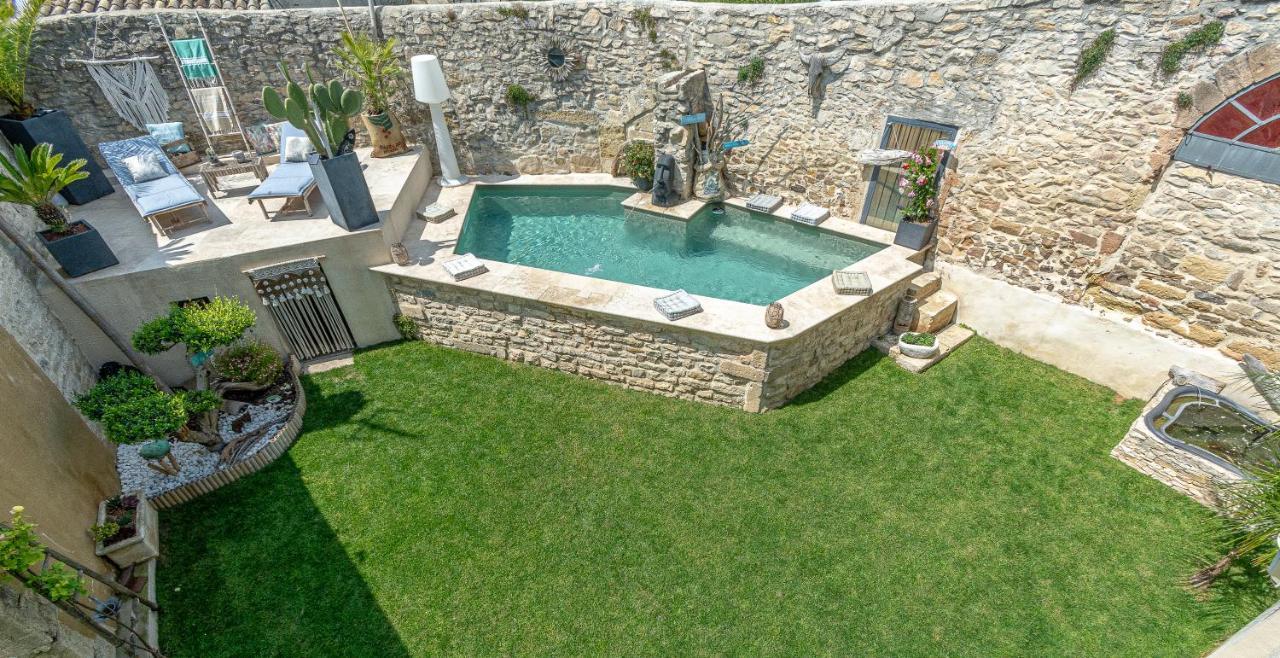 Le Baratier - Demeure De Charme Sauna & Piscine Calvisson Exteriör bild